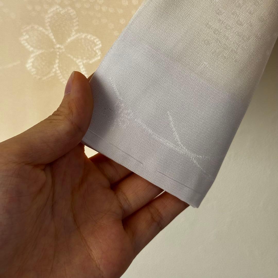 しつけ付き　現代　正絹　長襦袢　袖無双　着物　広衿　138裄67 ピンク　薄紫