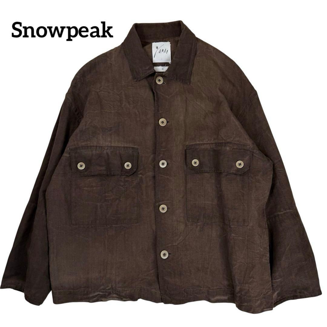 スノーピーク　peak 泥染め オーバーサイズ カバーオール ジャケット