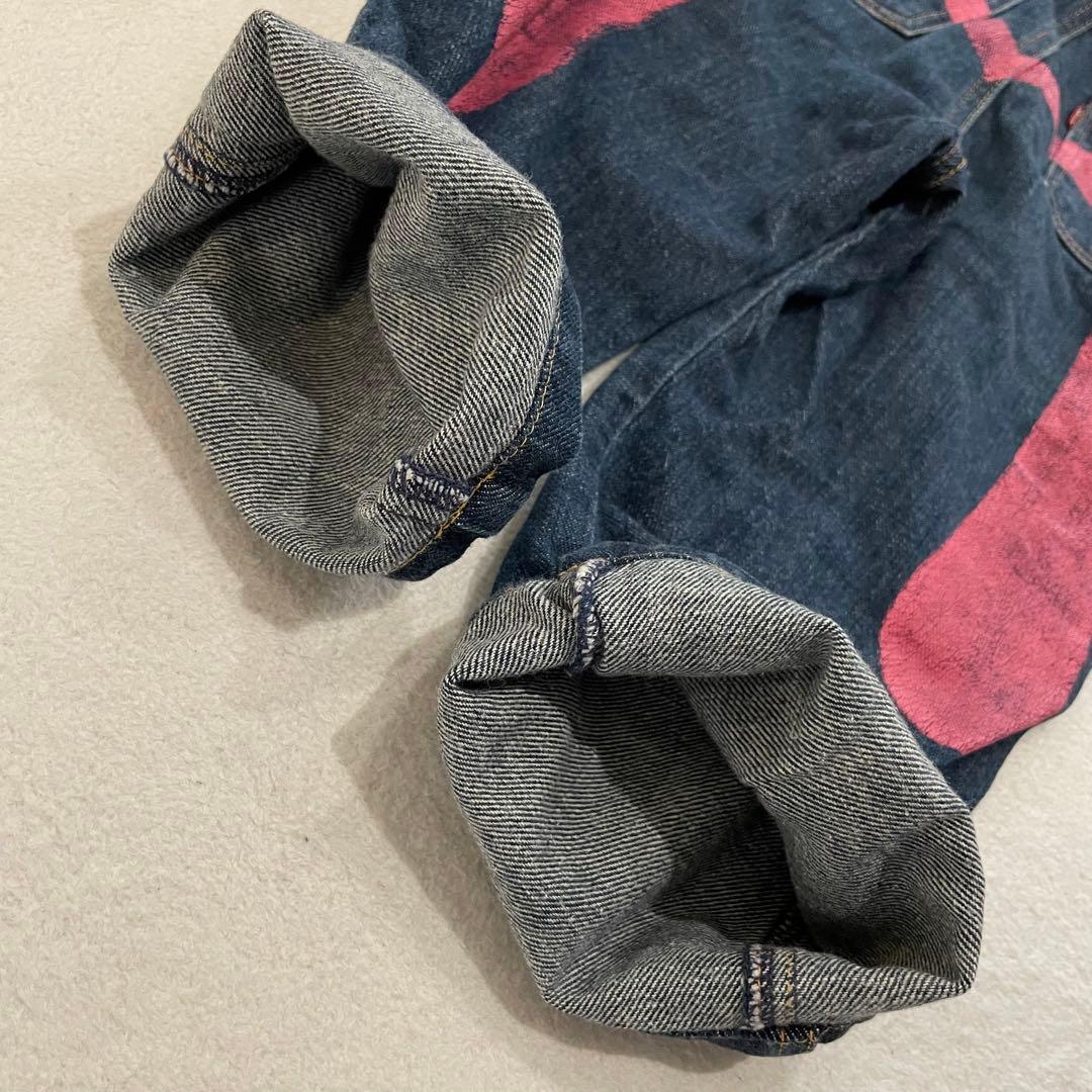 EVISU　キッズ　オールインワン　デニム　ビッグカモメ　ピンク　大黒　日本製