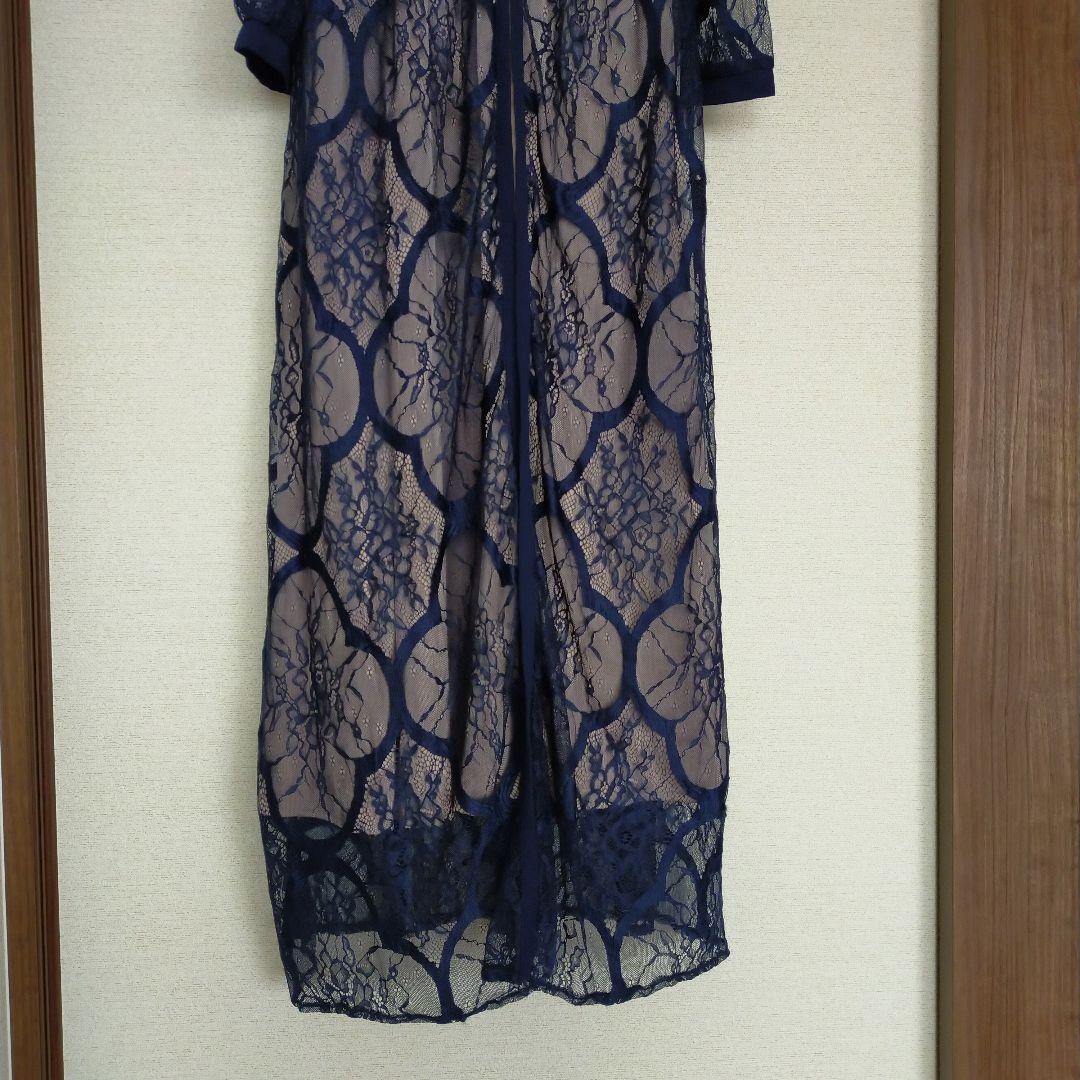 【完売品】エトル レイヤードレースドレス ダークブルー