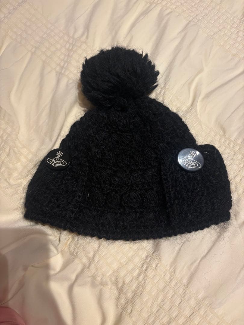 【Vivienne Westwood accessories】ニット帽 ブラック