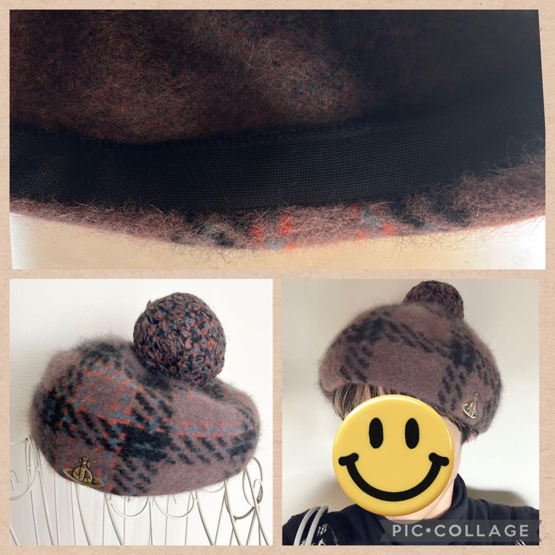 Vivienne Westwood チェックポンポンベレー
