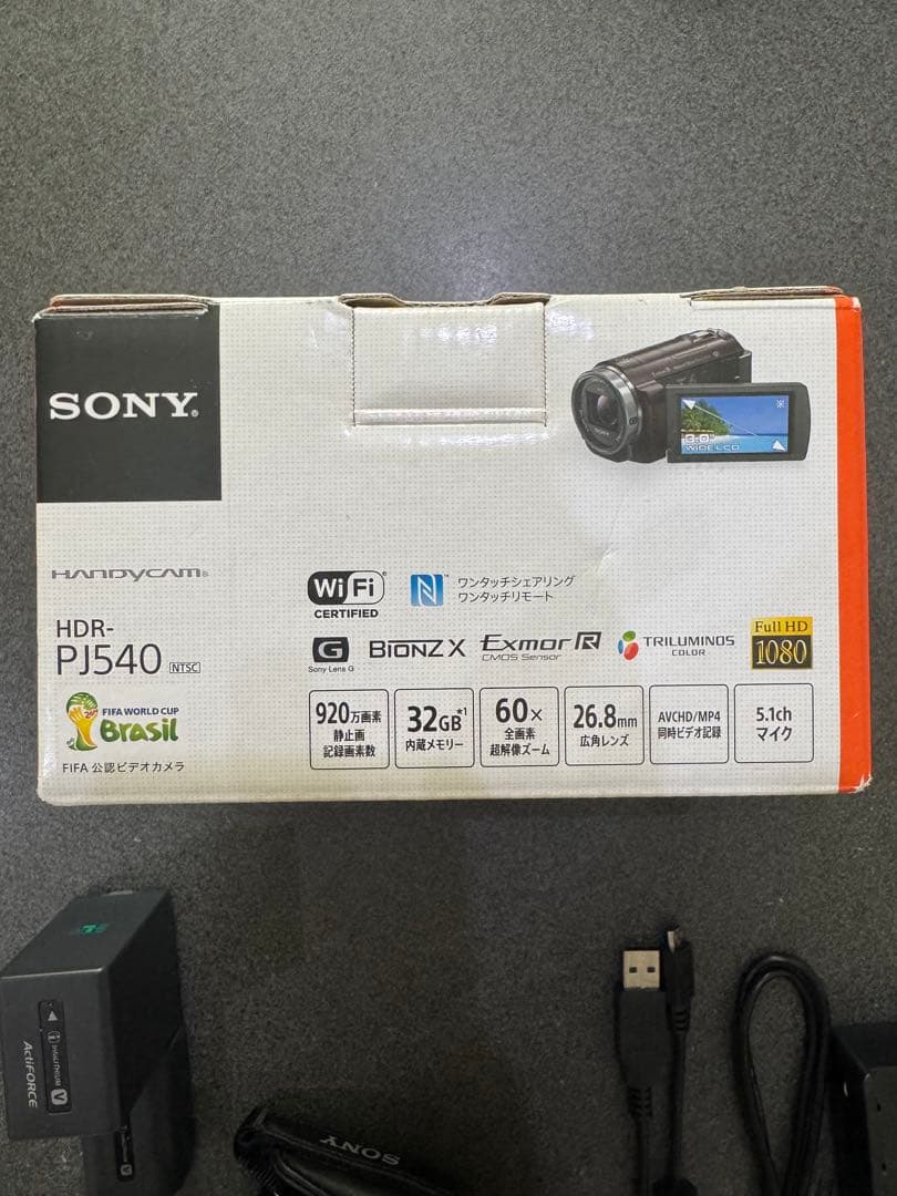 Sony HDR-PJ540 ビデオカメラバッテリー付き