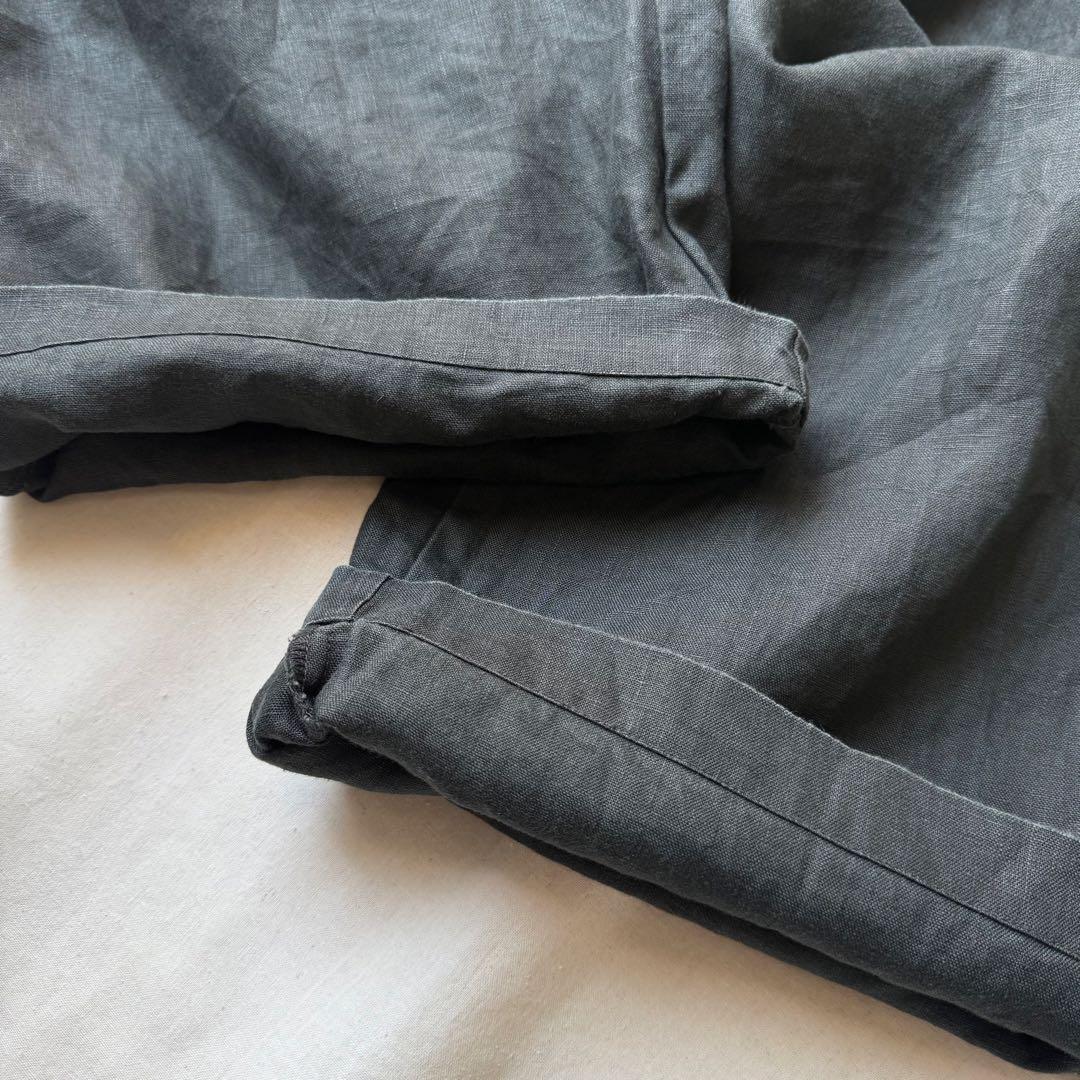 かぐれ　リネンユーティリティーパンツ　サイズフリー　インクブラック