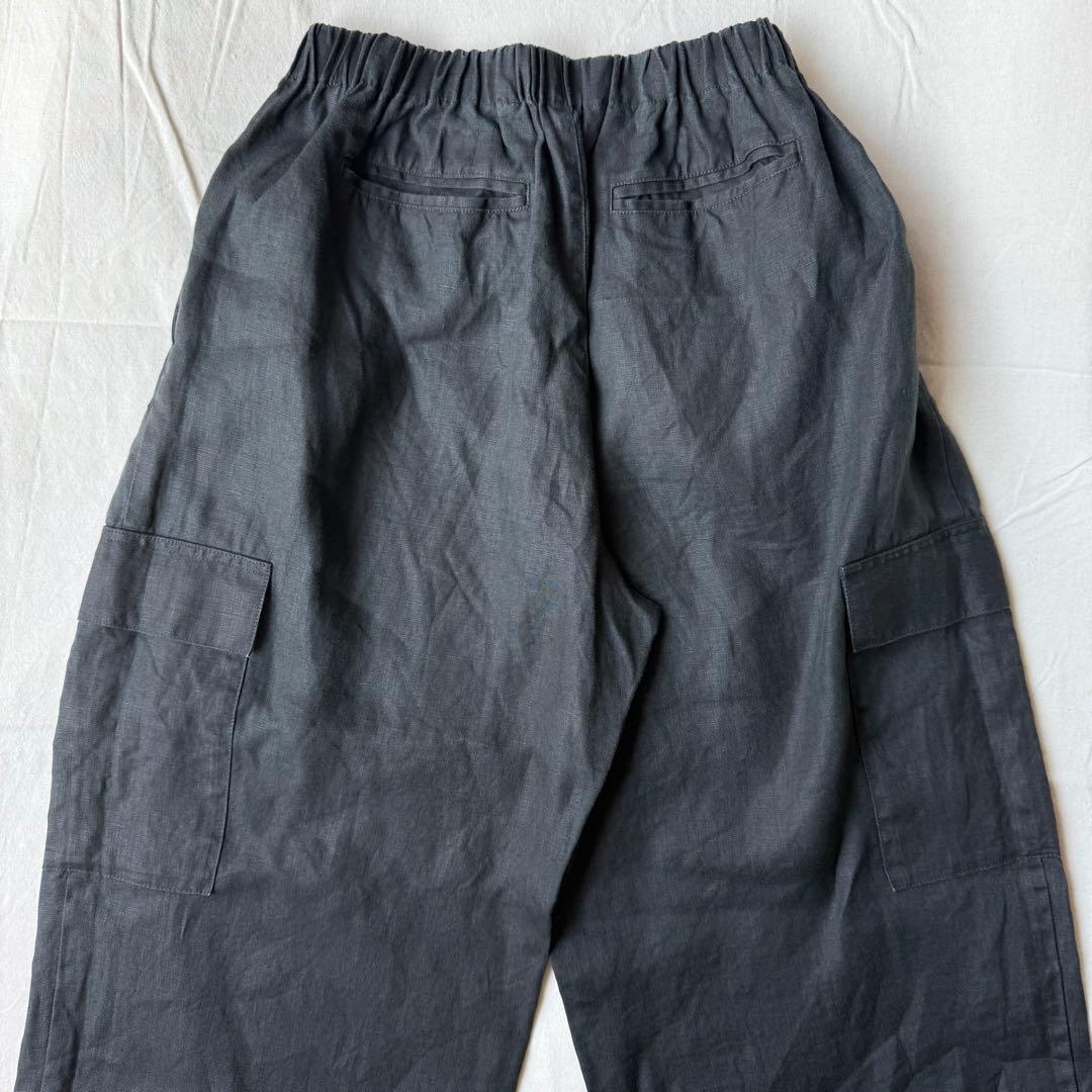 かぐれ　リネンユーティリティーパンツ　サイズフリー　インクブラック