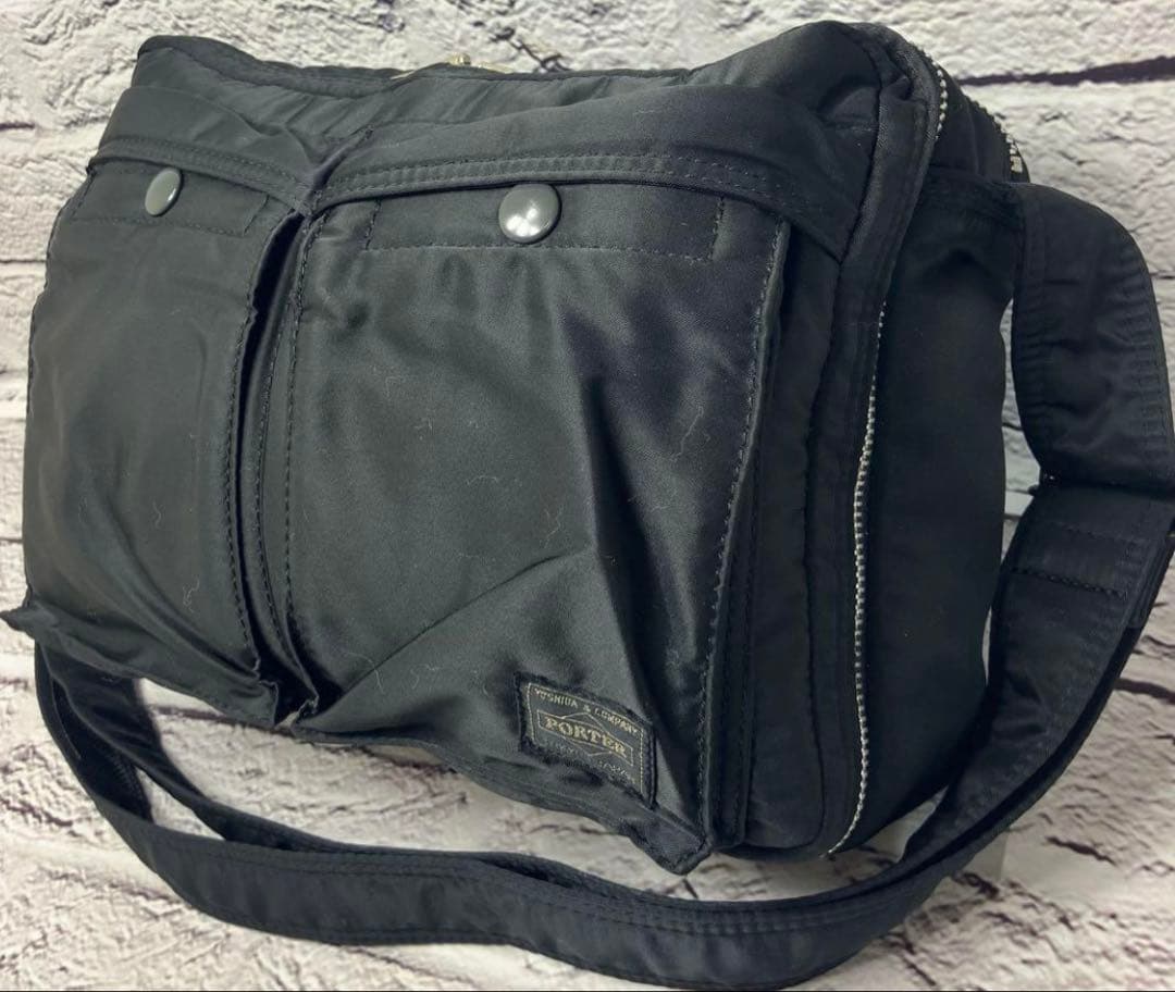 中古美品 ポーター タンカー Wジップ ショルダーバッグ（旧タイプ）
