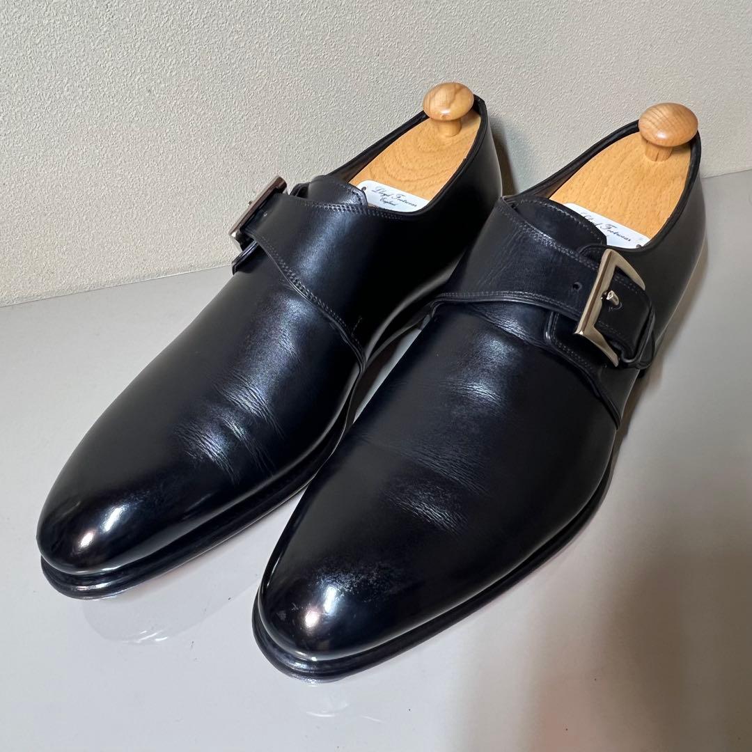 【数回使用程度】サントーニ シングルモンク ブラック 16486 サイズ8.5