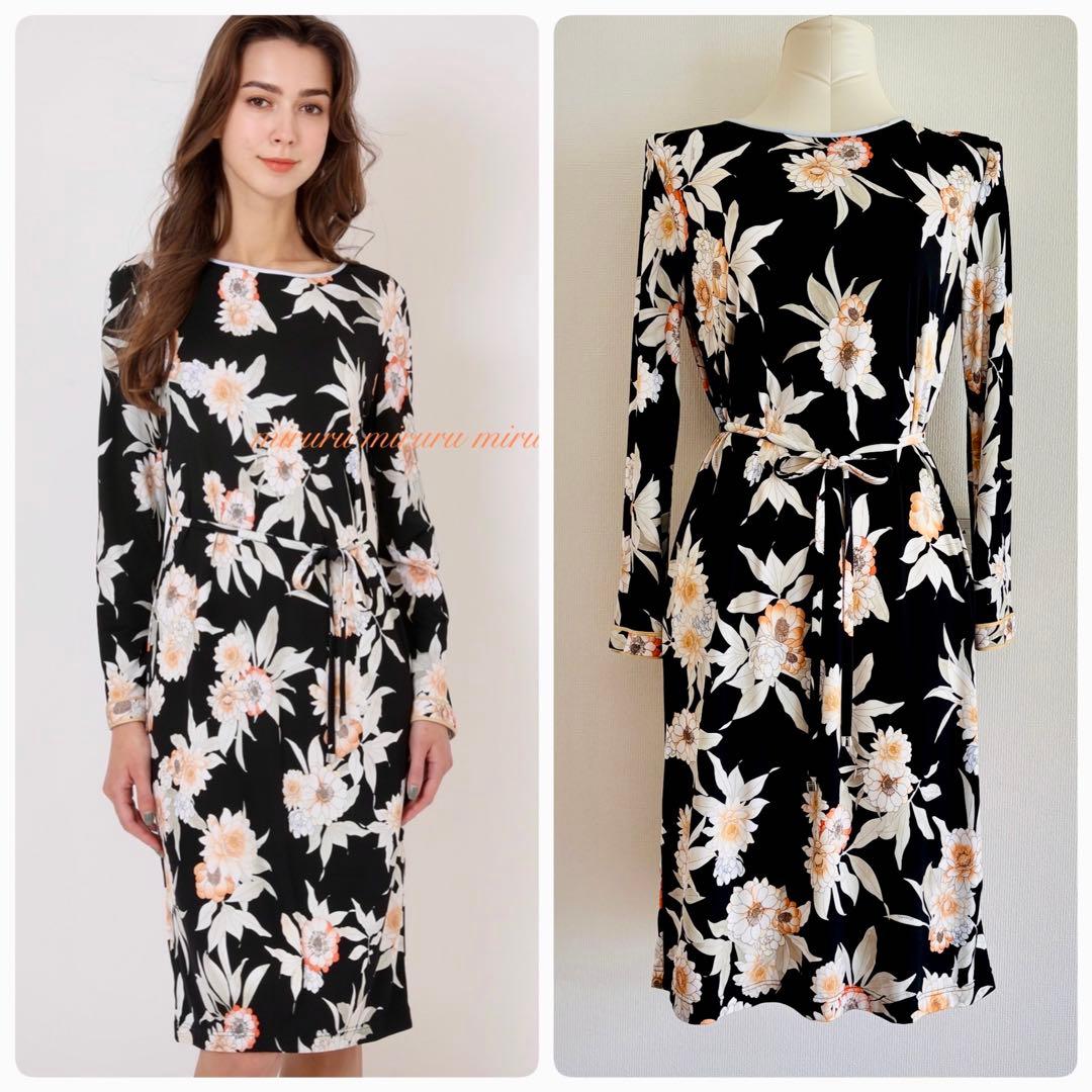 ★未使用級★タグ付★2024/LEONARD ★インポートワンピース　42 黒