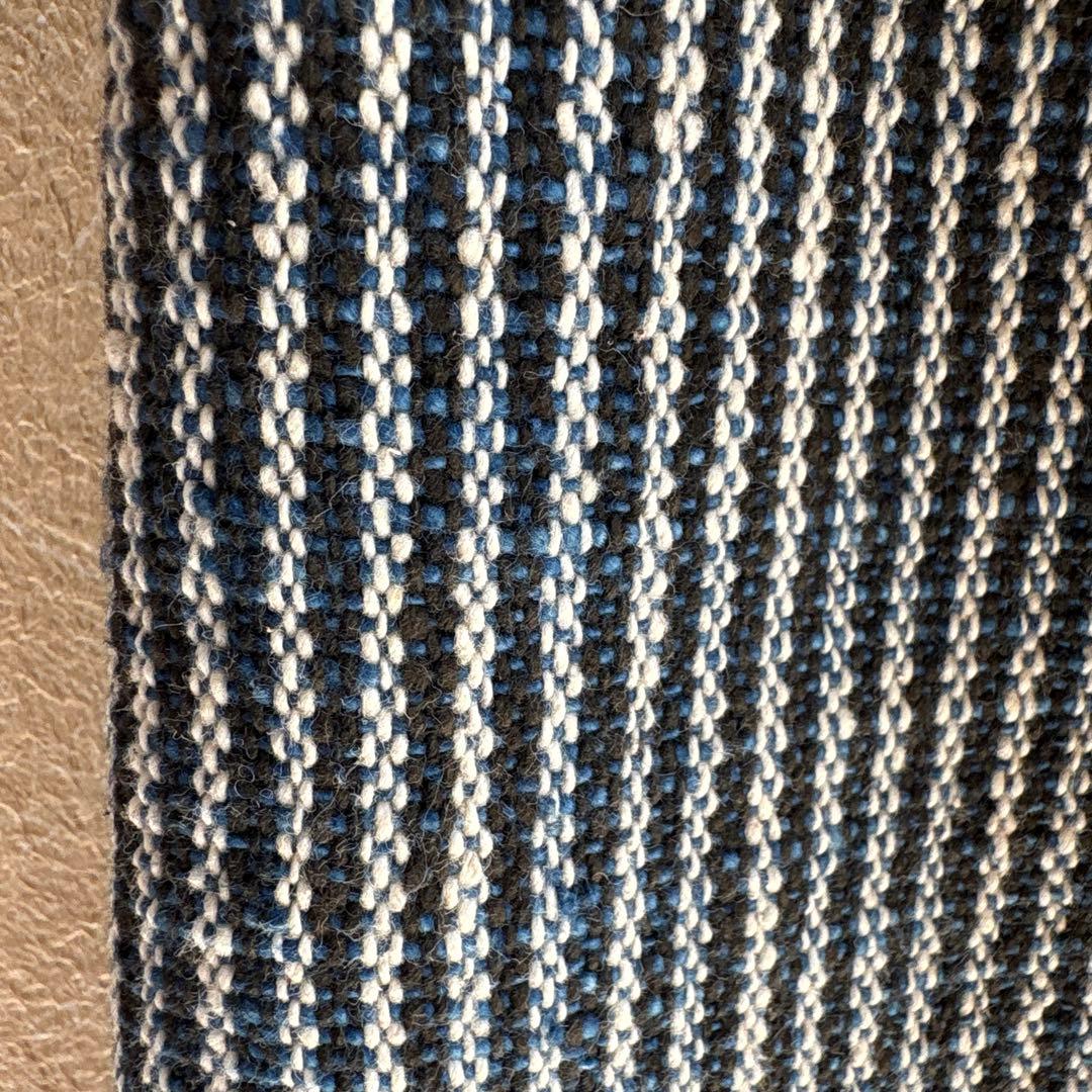 うさとの服  usaato ヘンプコットン 藍染めボーダー ストレートパンツ美品