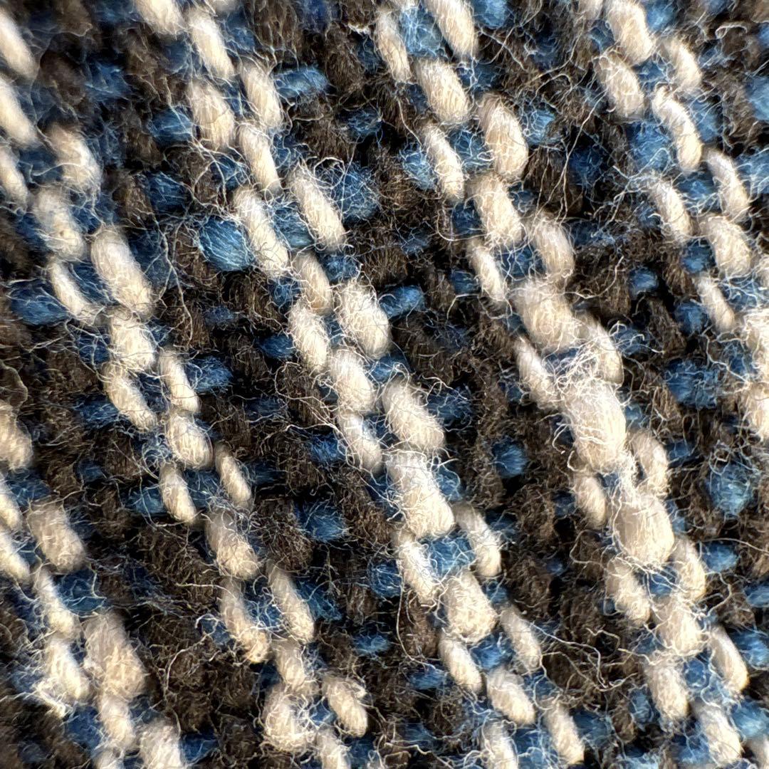 うさとの服  usaato ヘンプコットン 藍染めボーダー ストレートパンツ美品