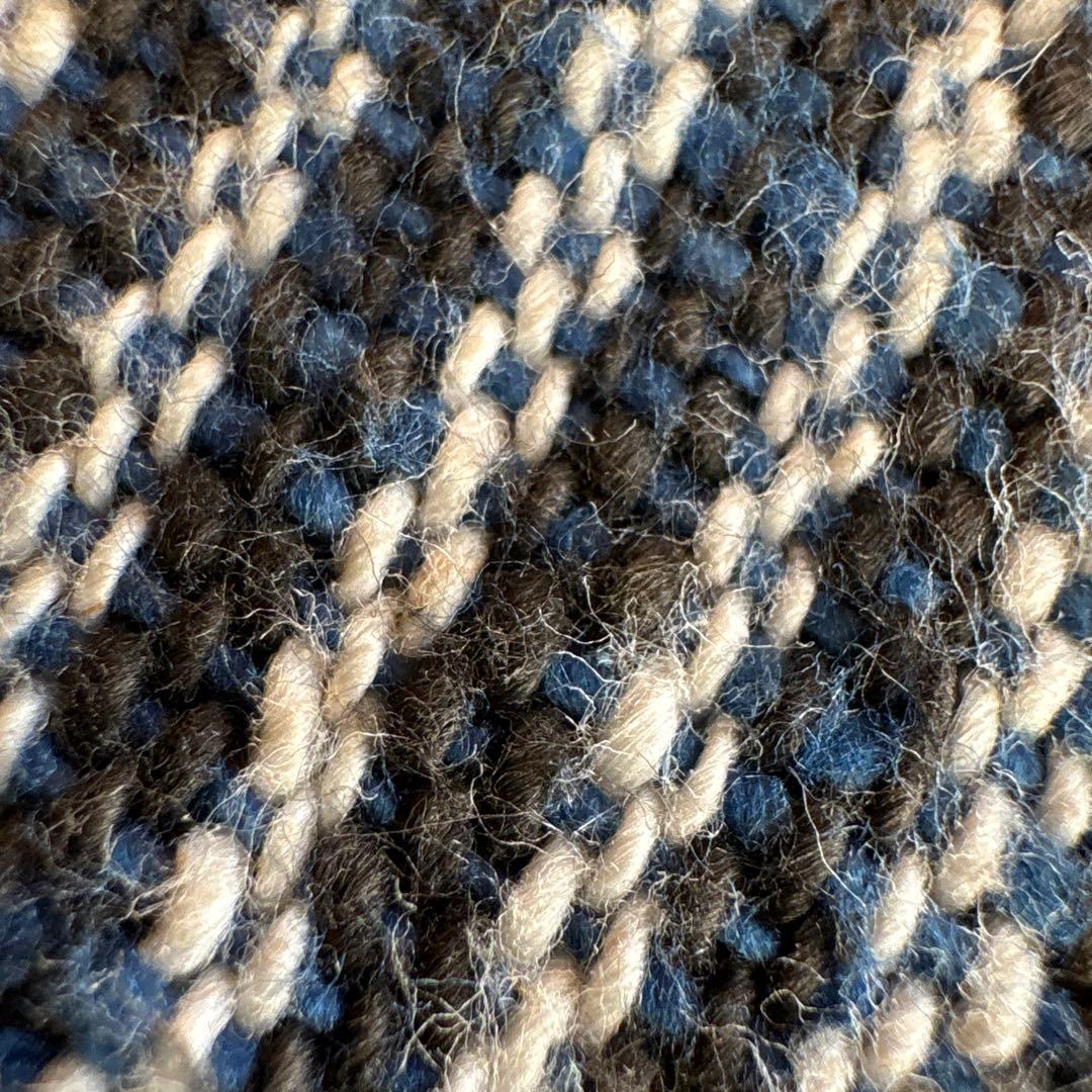 うさとの服  usaato ヘンプコットン 藍染めボーダー ストレートパンツ美品