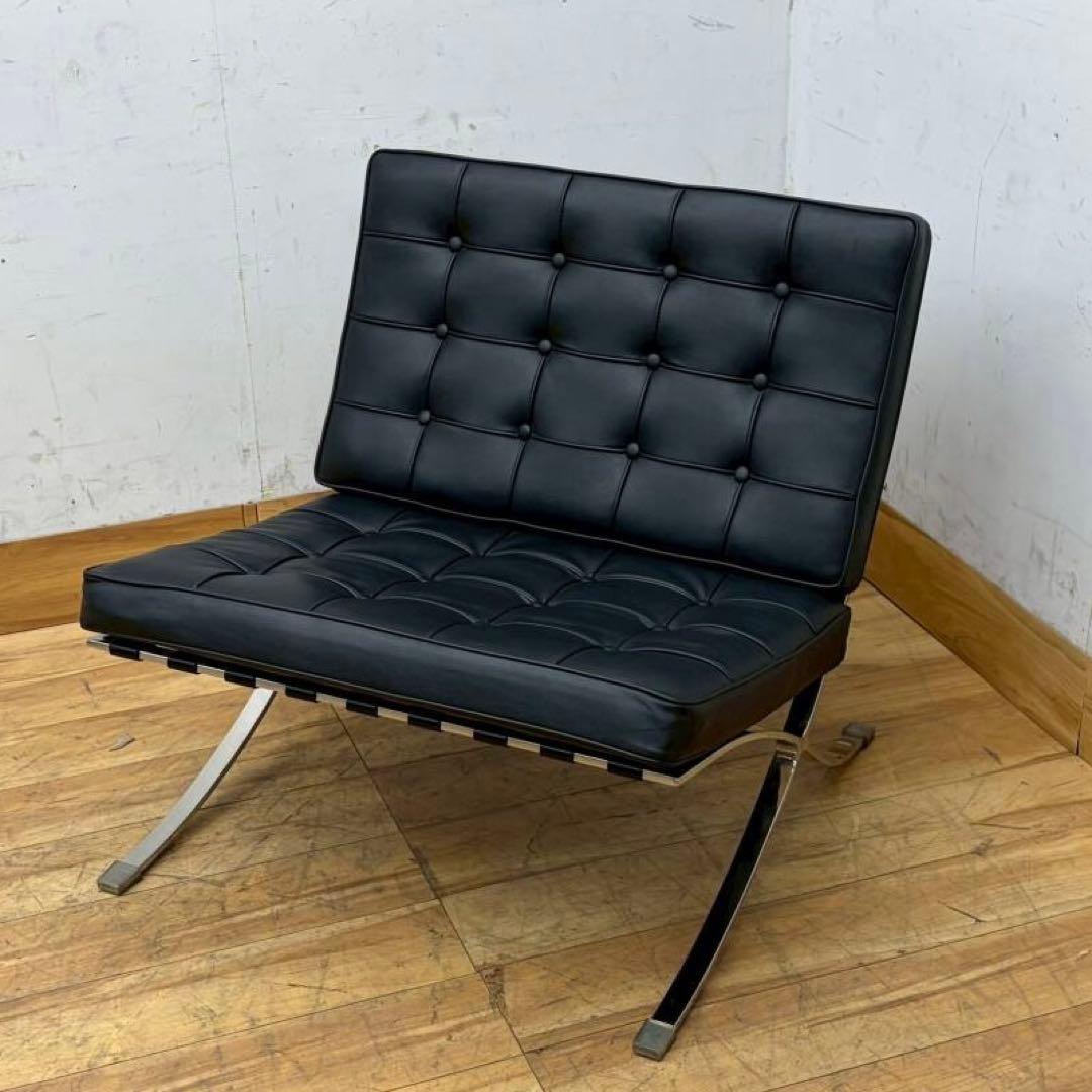 美品Barcelona Chairバルセロナチェアリプロダクト品　1人掛けソファ