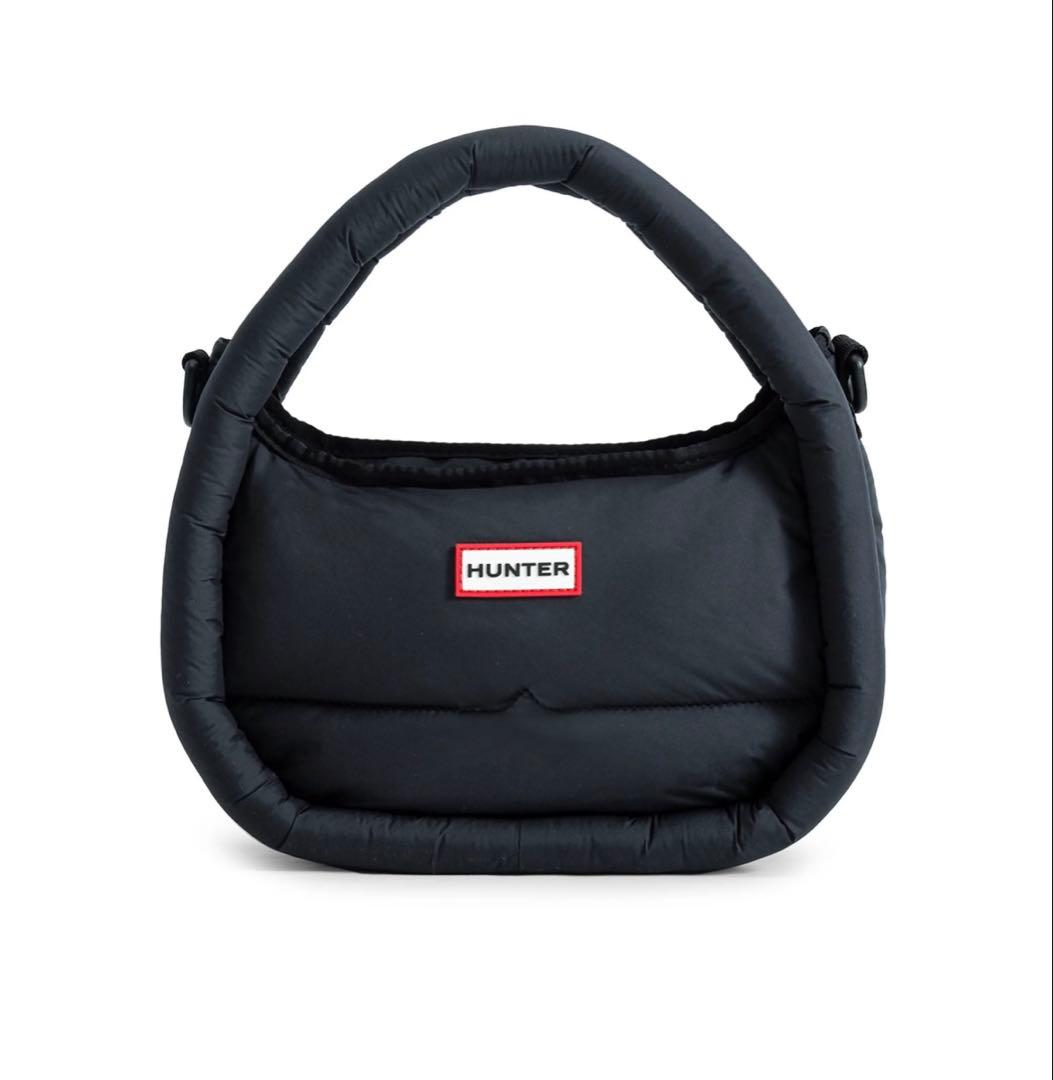 ma【新品】フレイムド パファー ミディ ホーボー　ブラック