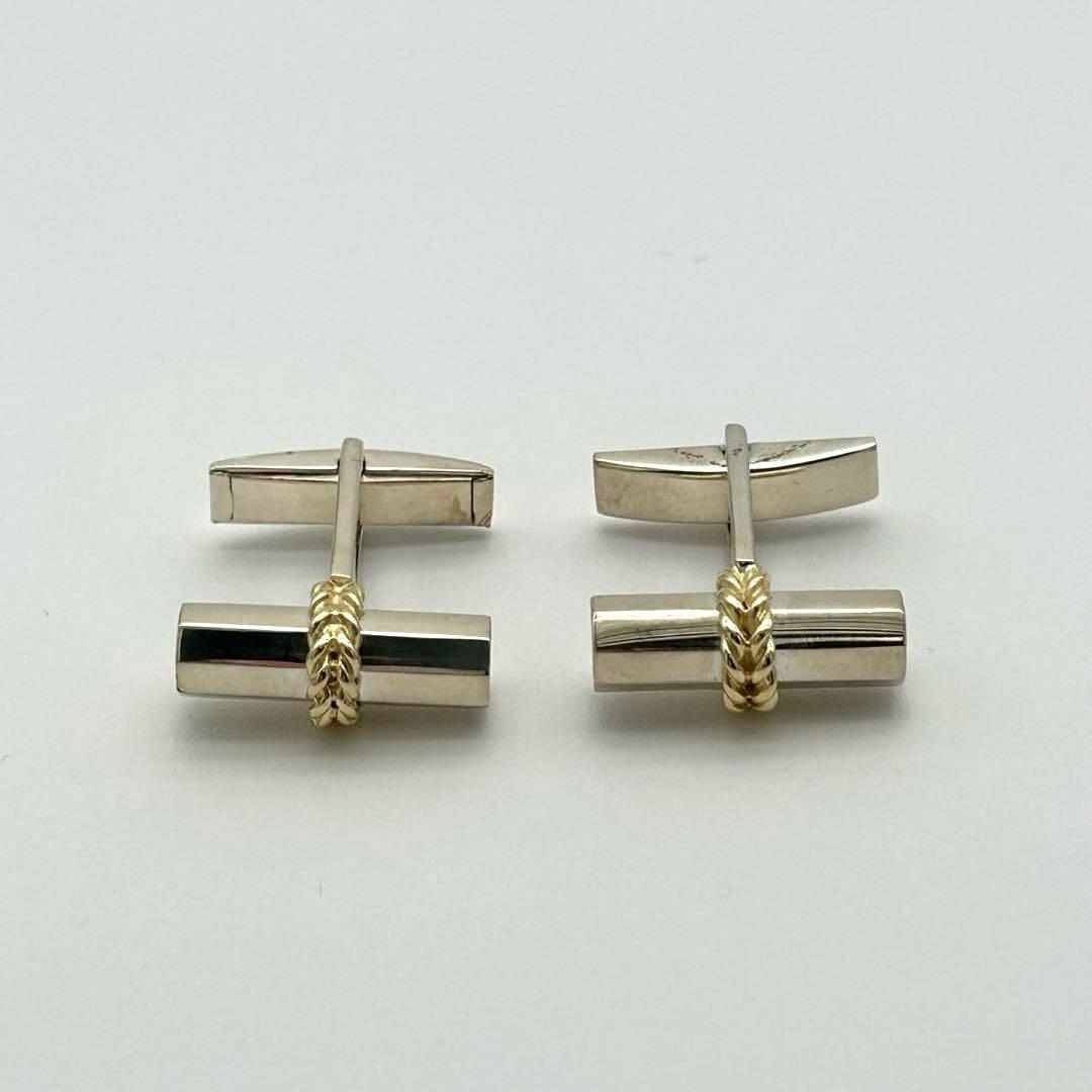 ★ティファニー★ タイタック カフリンクス 円柱型 K18 SV925 箱付き.