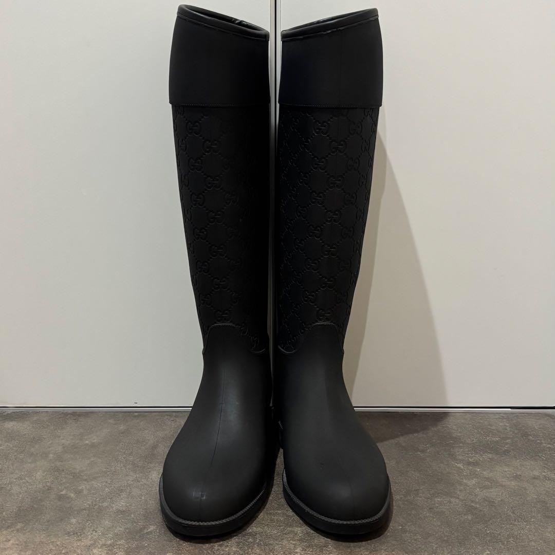 【美品！】GUCCI レインブーツ 長靴 24cm