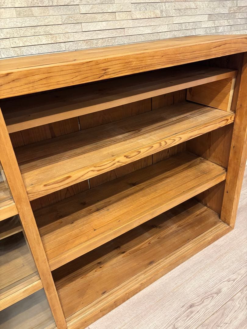 古家具　水屋箪笥　キャビネット 食器棚　収納　本箱　ガラス　古道具　アンティーク