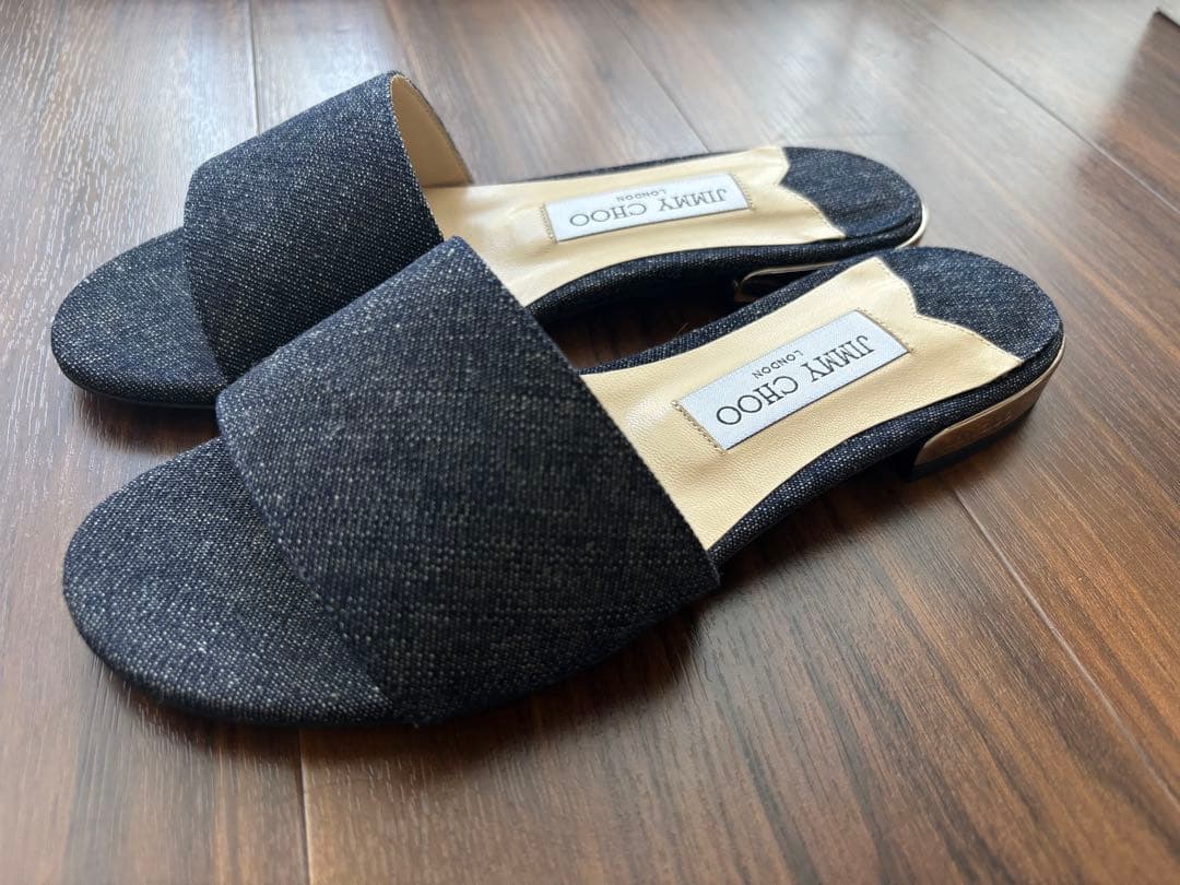 【h111e】 極美品✨ジミーチュウ ミュール36.5 デニム