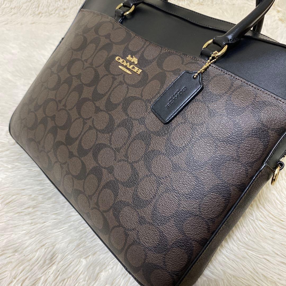 コーチ COACH シグネチャー ハンドバッグ A4可　ビジネスバッグ男女兼用