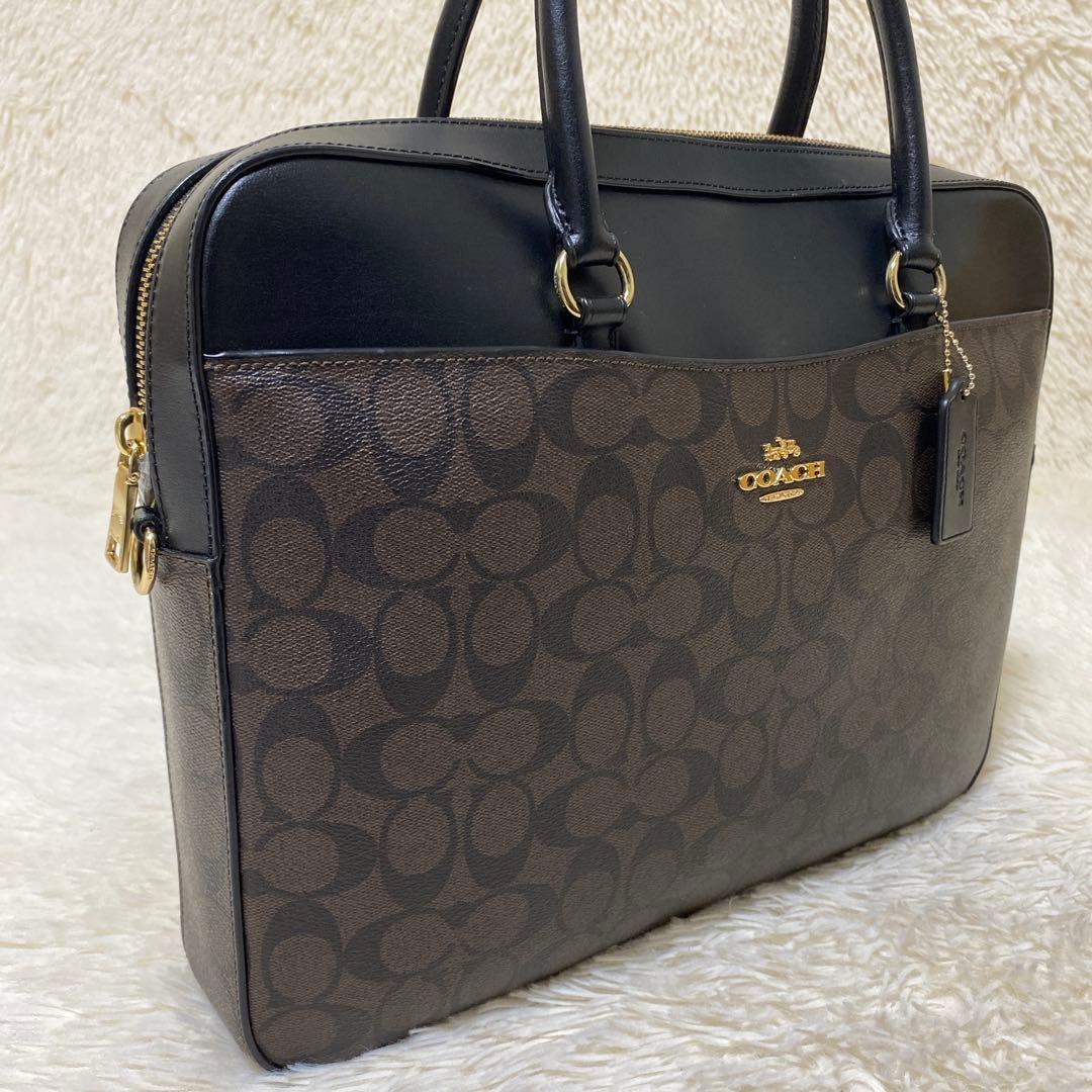 コーチ COACH シグネチャー ハンドバッグ A4可　ビジネスバッグ男女兼用