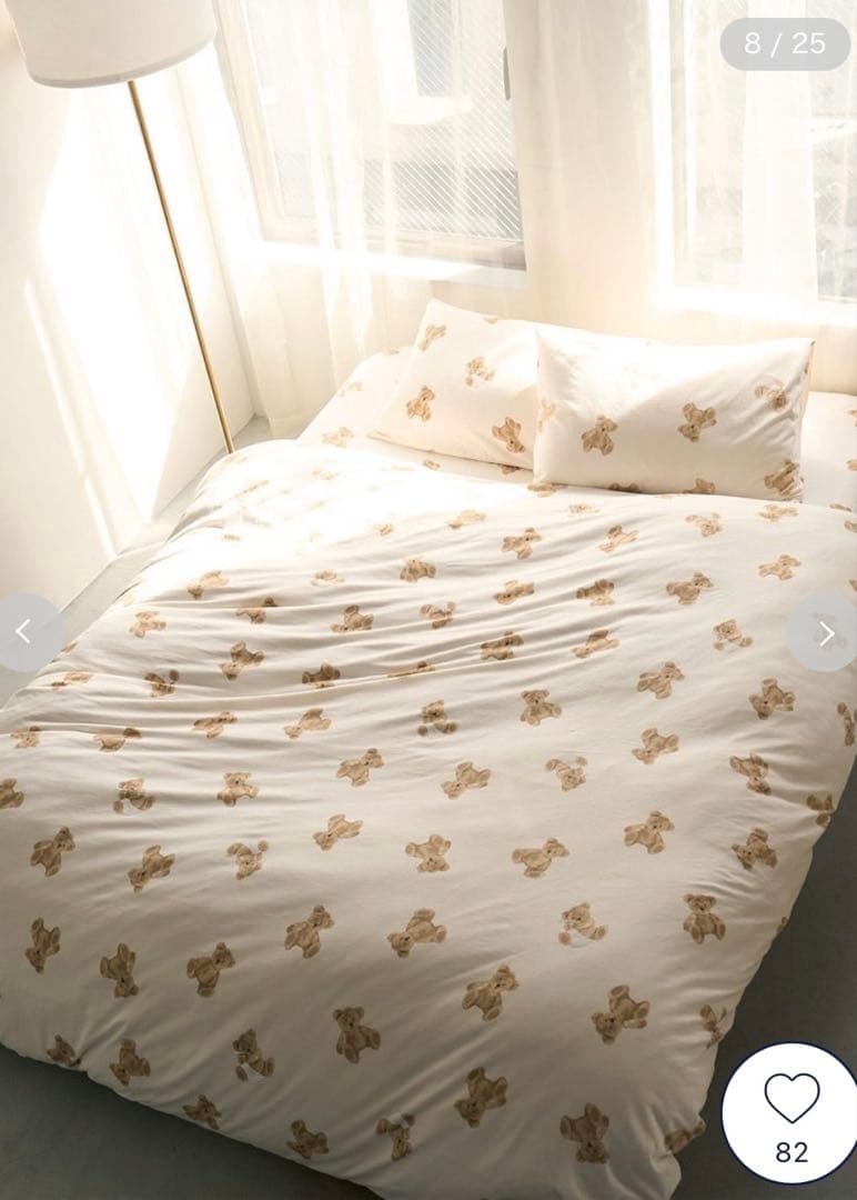 新品☆ジェラートピケ　ベア　ボックスシーツ掛けカバーセット ダブル 布団カバー