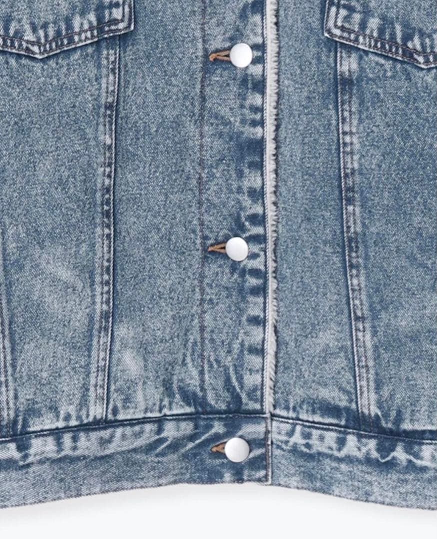 サマンサモスモスデニムジャケット　デニムボアジャケット　ブルー