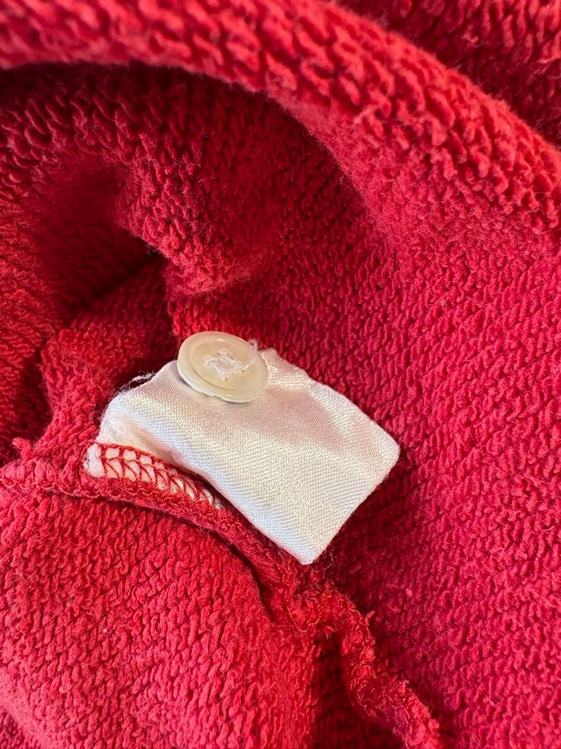 レアデザイン❤︎PINK HOUSEワッペン　チェック　ボタン赤スウェット　古着屋