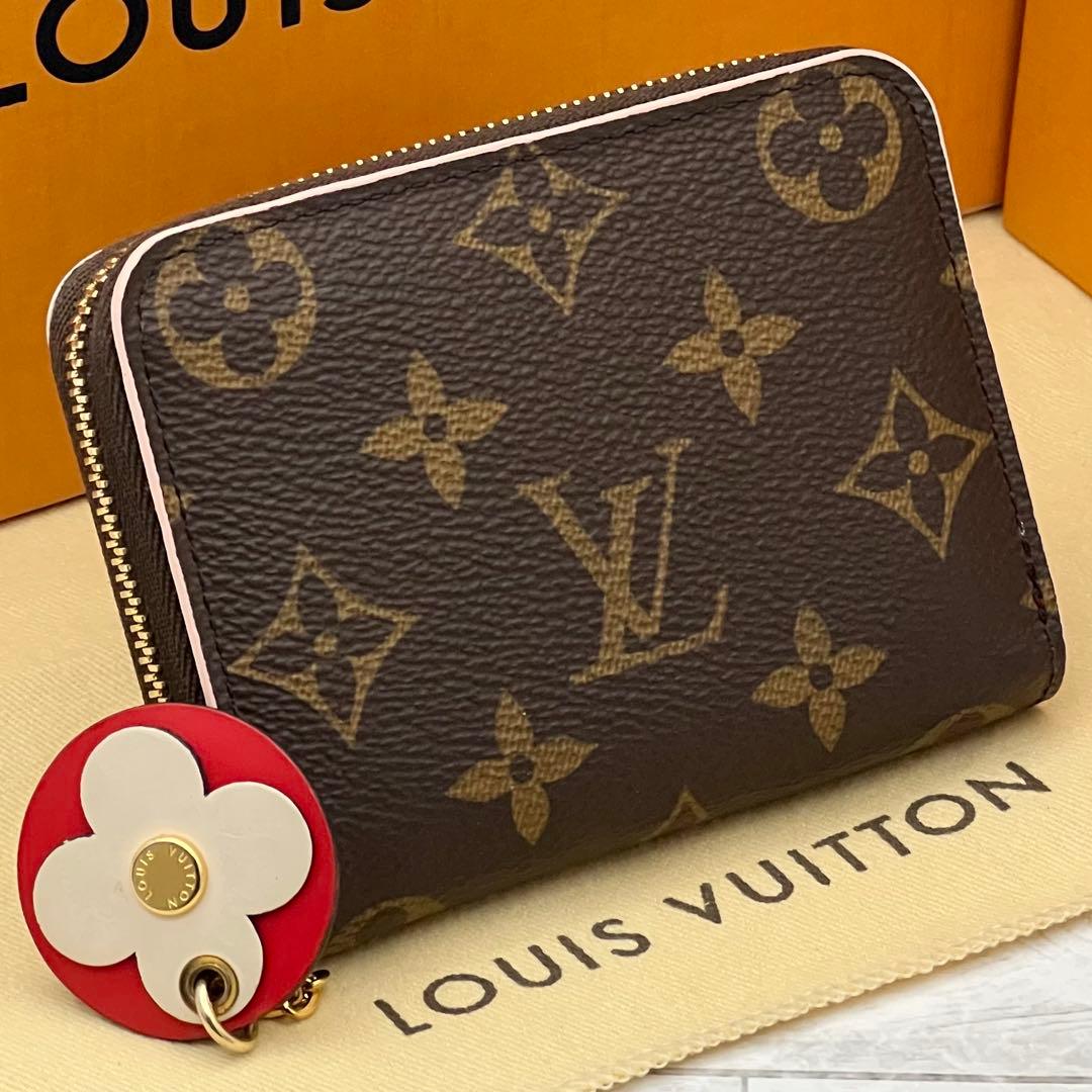 ★極上、希少品★ルイヴィトン　モノグラム　ジッピーパース　フラワーチャーム