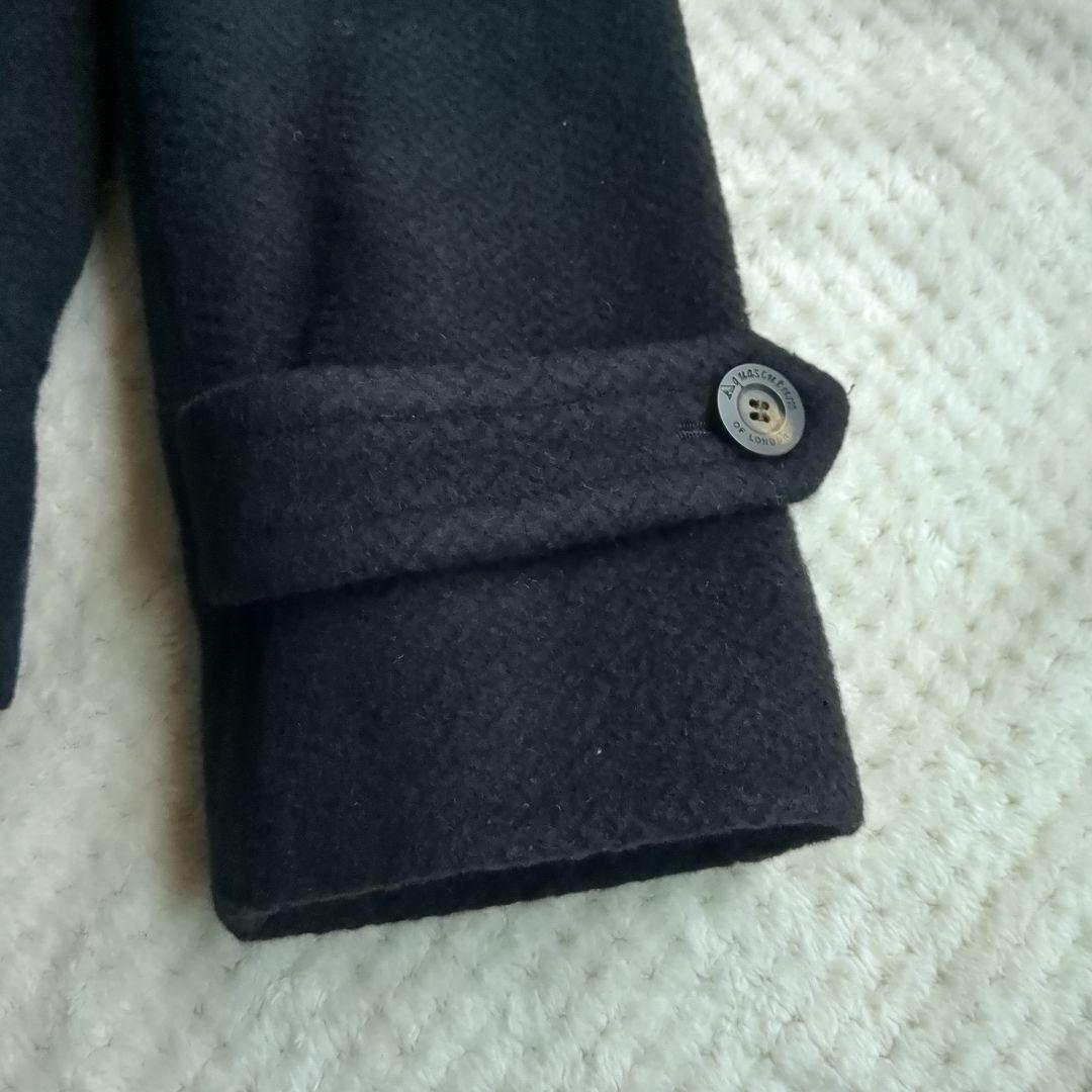 アンゴラ50%　Lサイズ アクアスキュータムロンドンPコート黒　日本製