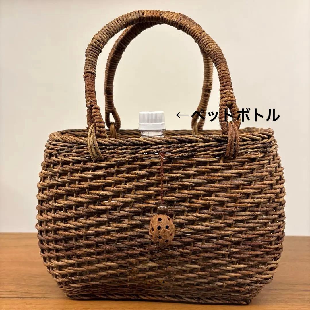 山形産　あけびかご　籠　かご　バスケット　カゴ　あけび蔓　バッグ　国産　花火