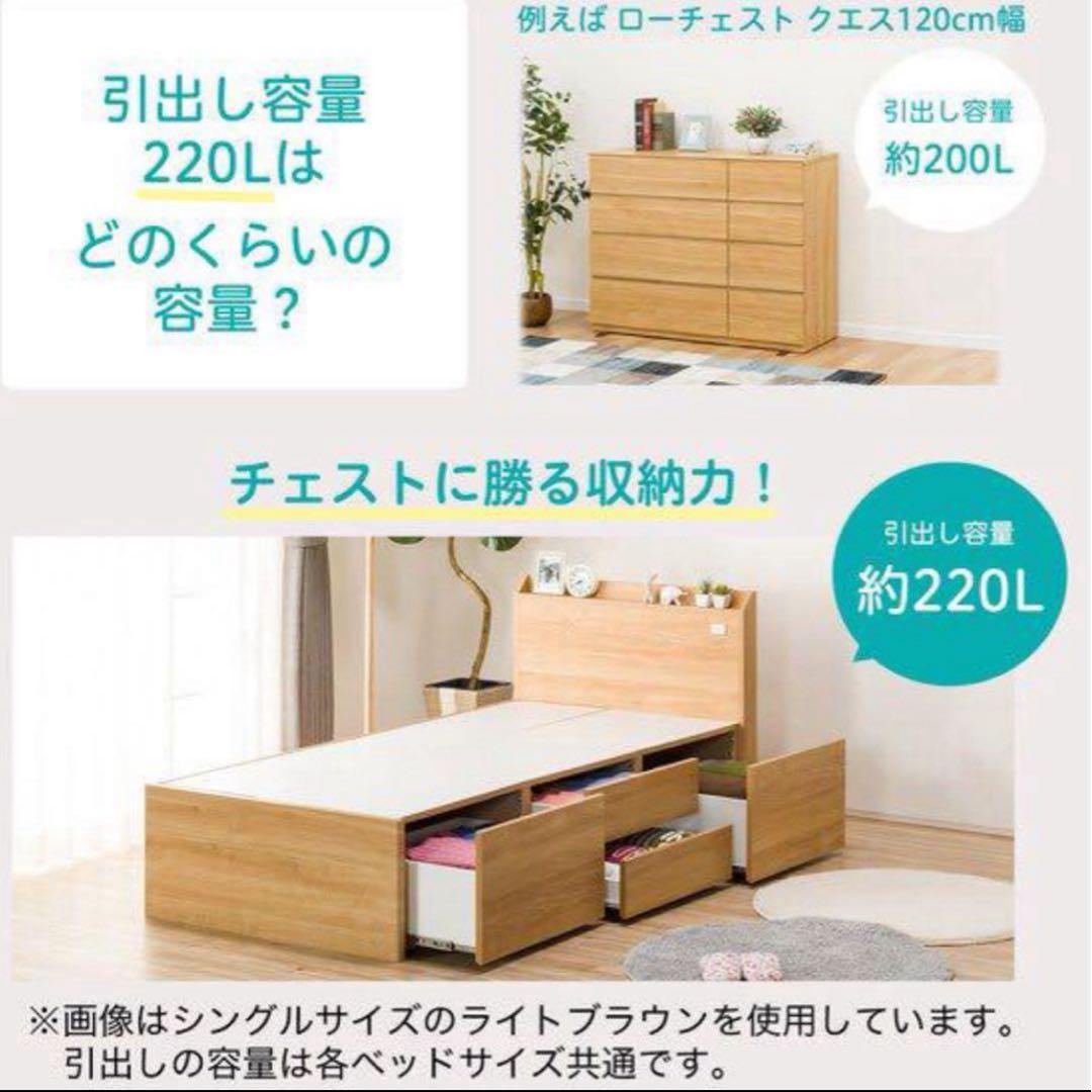 ニトリ　シングルサイズ　ベッドフレーム　大容量収納　コンセント　指定地域送料無料