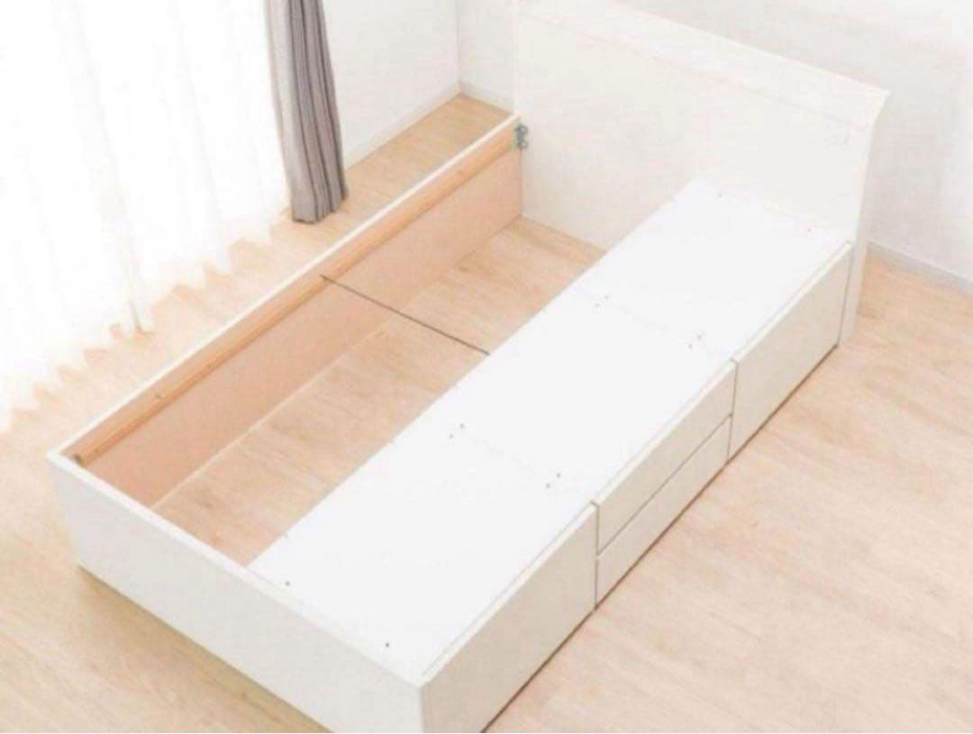 ニトリ　シングルサイズ　ベッドフレーム　大容量収納　コンセント　指定地域送料無料