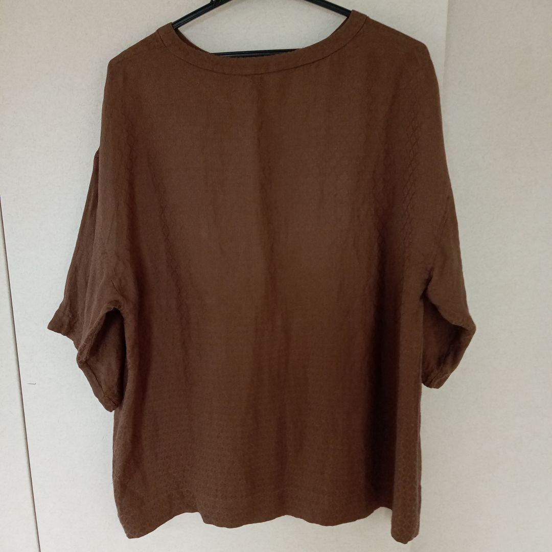 Arts & Scienceブラウン　シャツ　シルク×麻 アーツアンドサイエンス