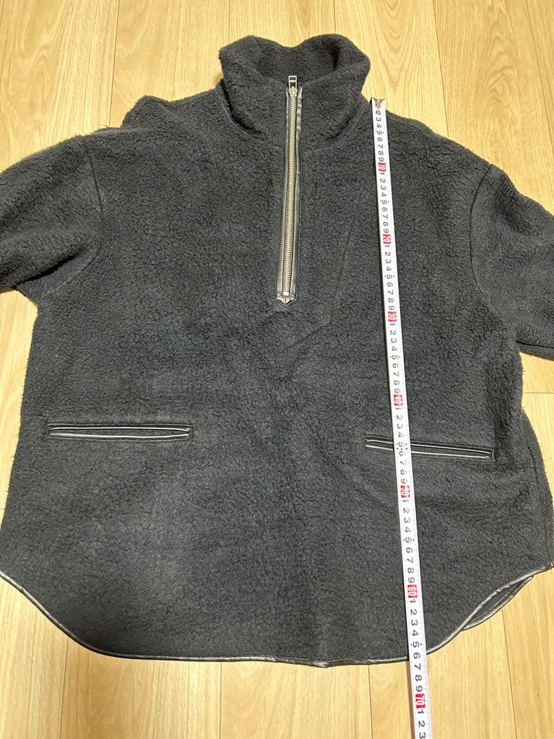 ほぼ新品　ヤクコフリース ハーフZIPフルオーバー ブラック M