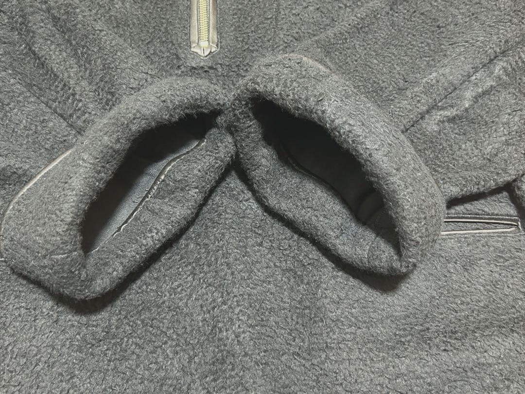 ほぼ新品　ヤクコフリース ハーフZIPフルオーバー ブラック M