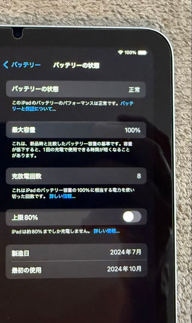 iPad mini A17 第7世代 128GB Wi-Fi スペースグレイ