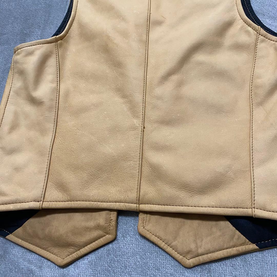 VANSON Leathers スウェードレザーベスト USA 製 タンカラー