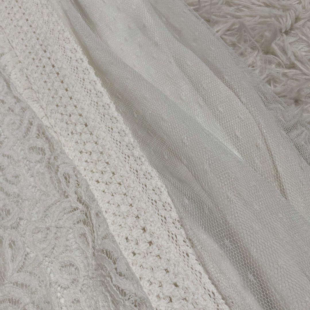 GRACE CONTINENTAL チュールレースワンピース ホワイト F 清楚