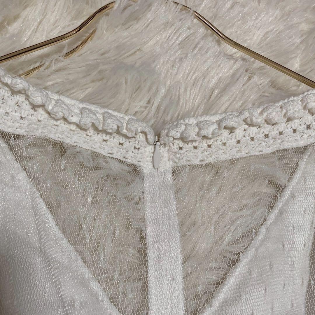 GRACE CONTINENTAL チュールレースワンピース ホワイト F 清楚