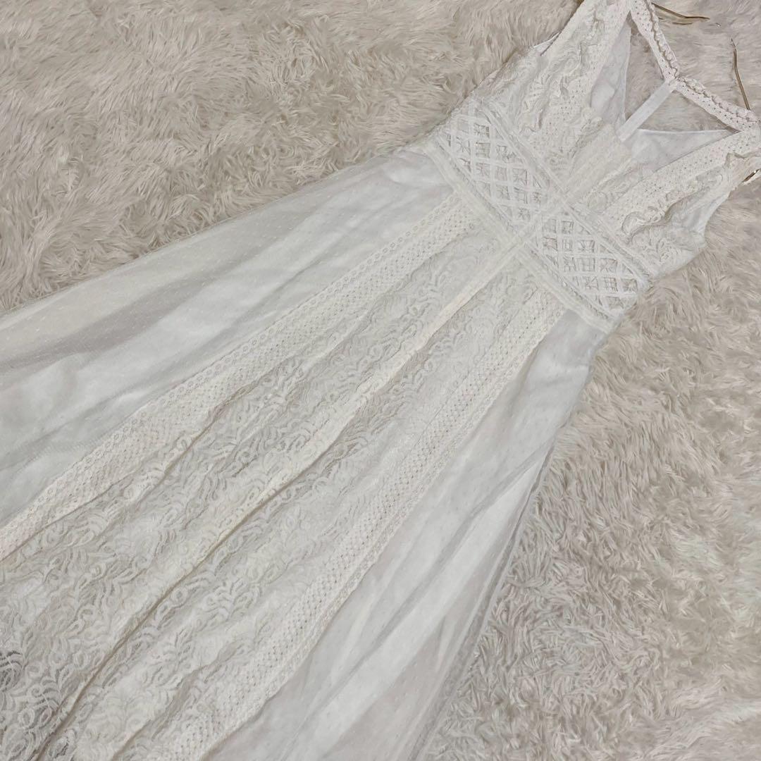 GRACE CONTINENTAL チュールレースワンピース ホワイト F 清楚