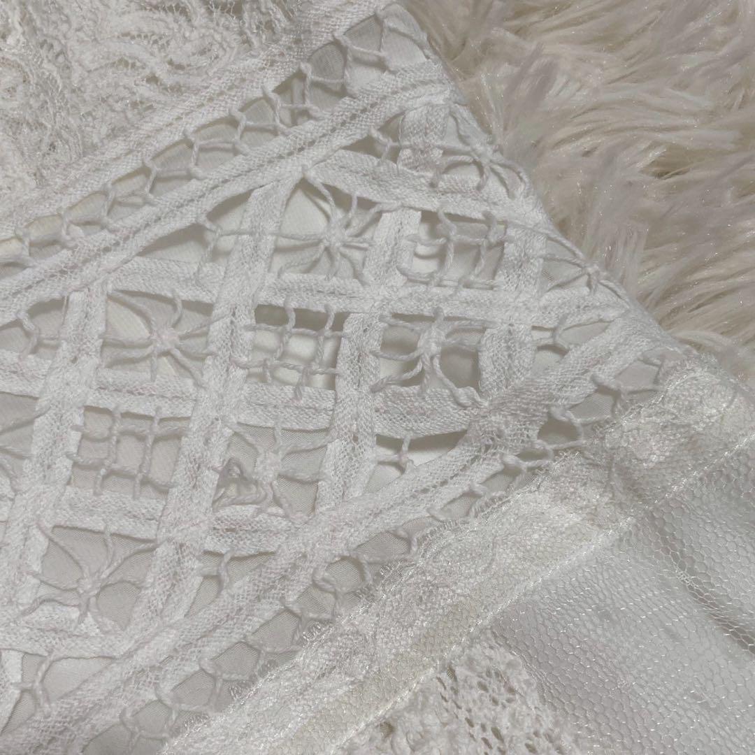 GRACE CONTINENTAL チュールレースワンピース ホワイト F 清楚