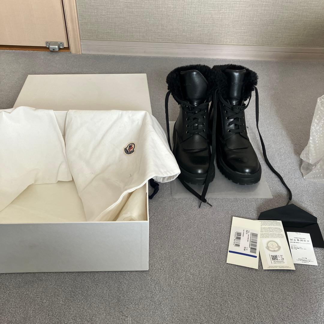 MONCLER モンクレール 23 PATTY ショートブーツ ファー　ブラック