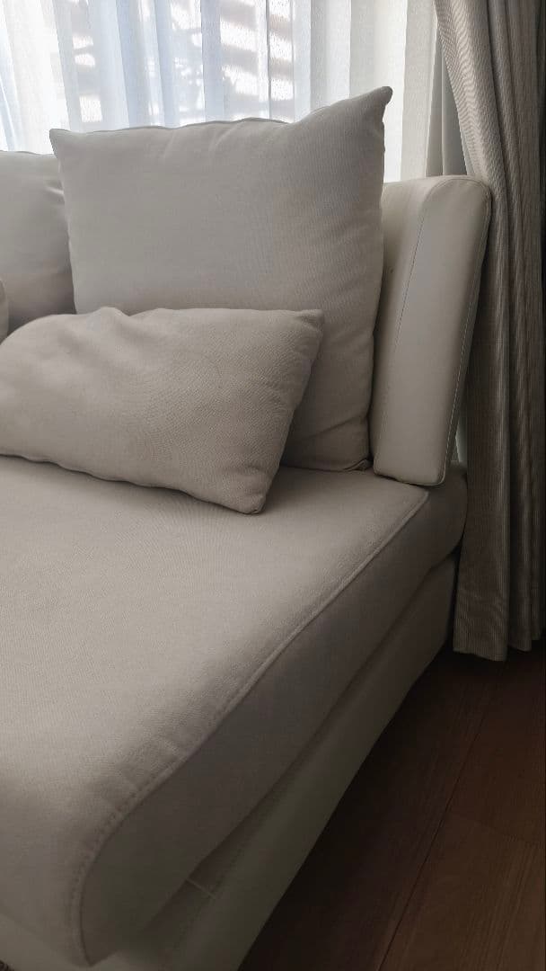 MTY​【美品/2024年4月購入】ニトリ 2人掛け布張りソファ