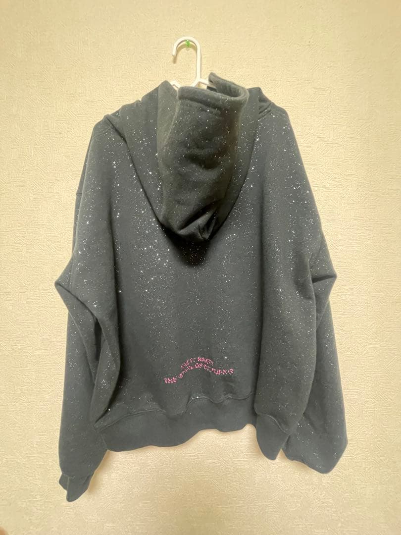 9090 girl Glitter Zip Hoodie pink Lサイズ