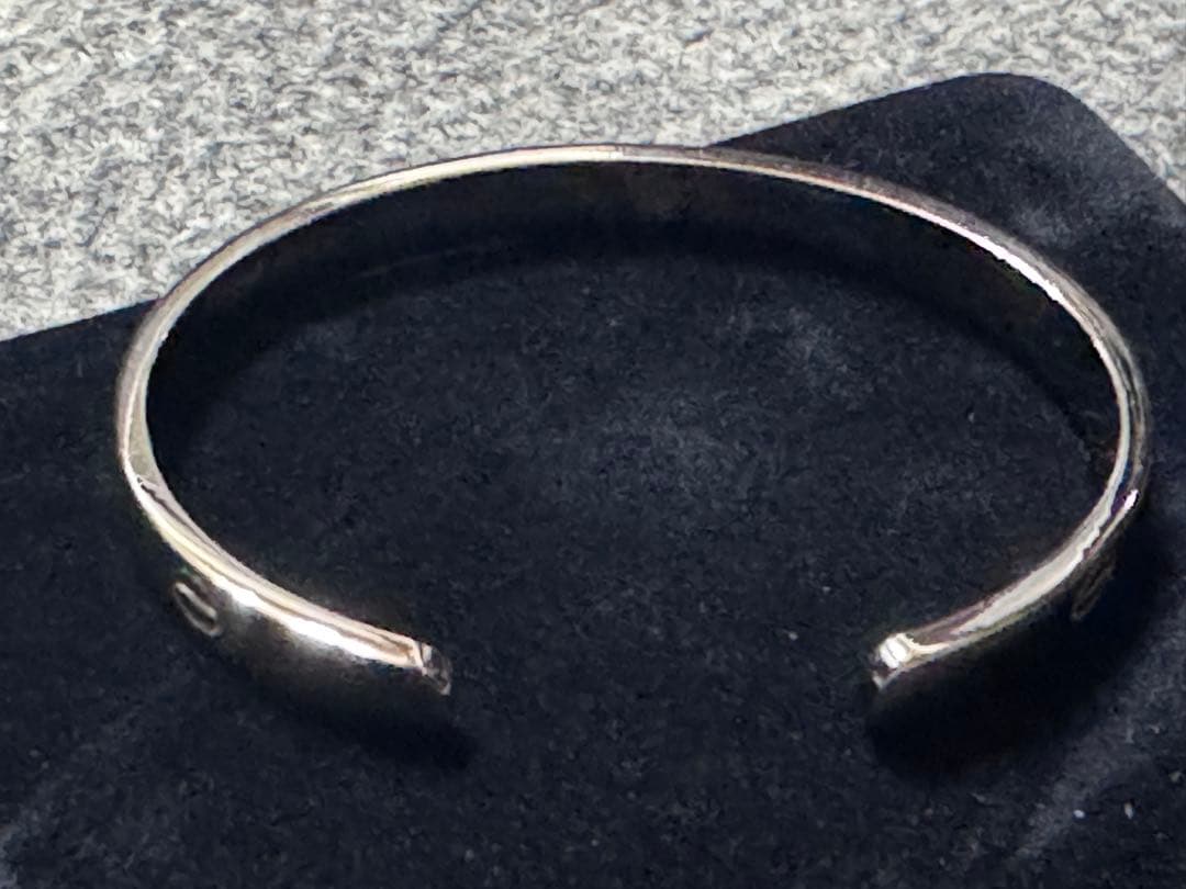 ネイビーカルティエ　ラブブレス　16 ホワイトゴールド　オープン　バングル