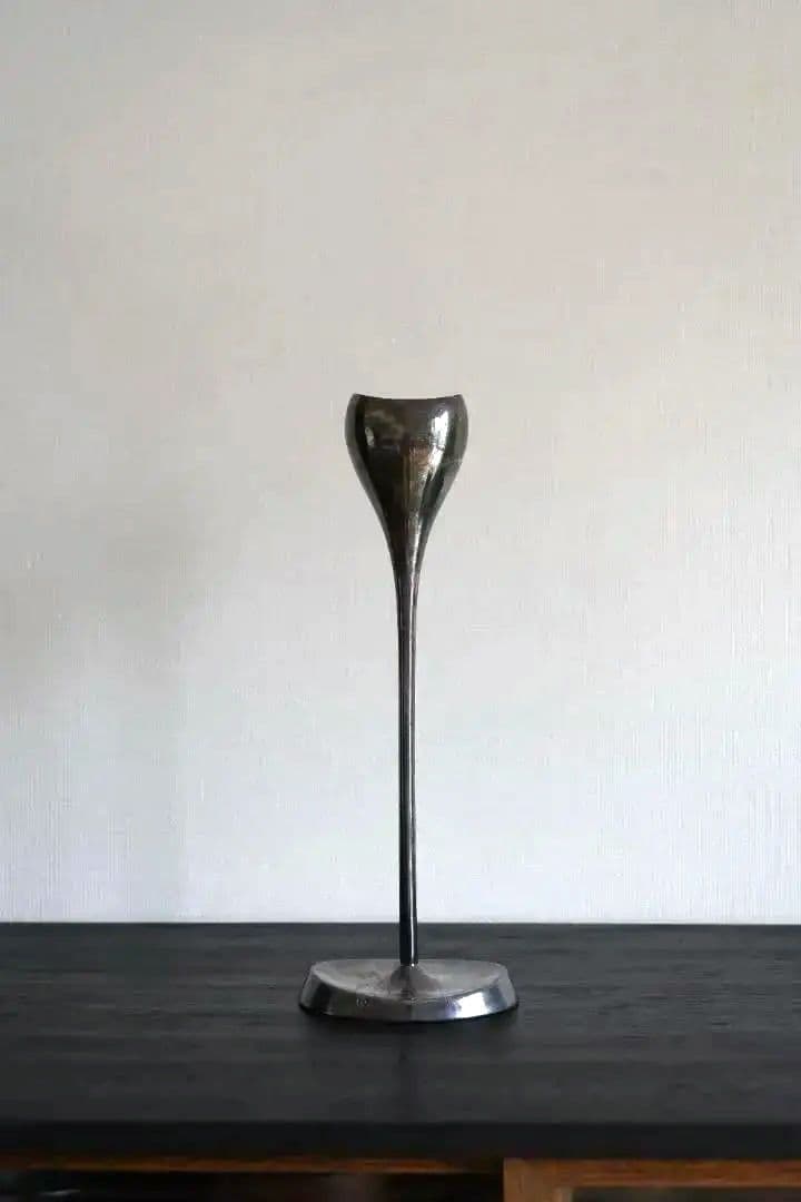 北欧ビンテージ「クローネ・デンマーク」の銀製ろうそく立て・キャンドルホルダー