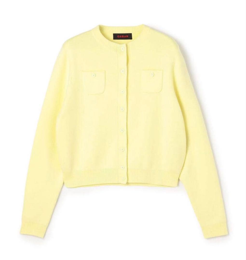 コットンカシミヤ クルーネックカーディガン