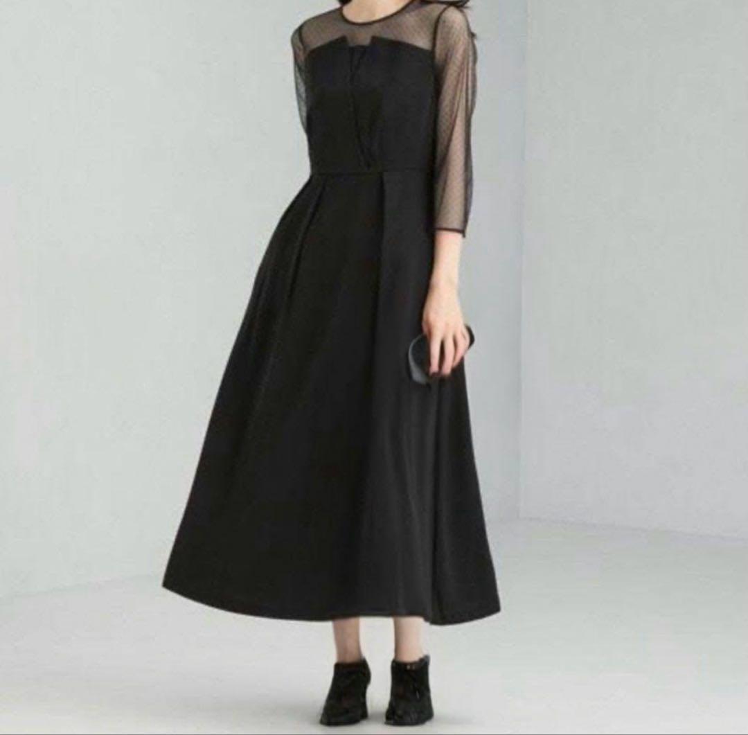 green label relaxing ドットチュールビスチェワンピース