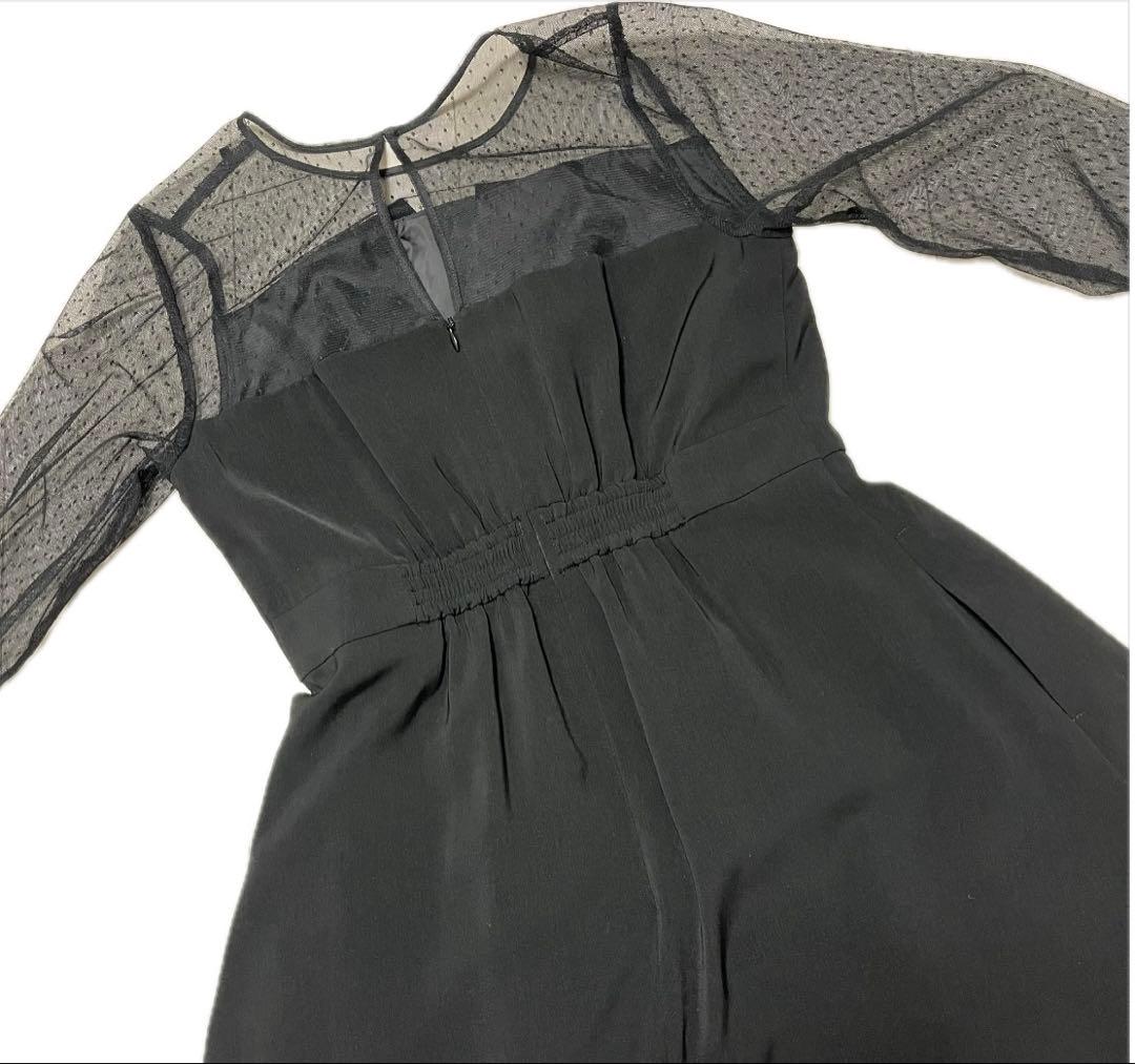 green label relaxing ドットチュールビスチェワンピース