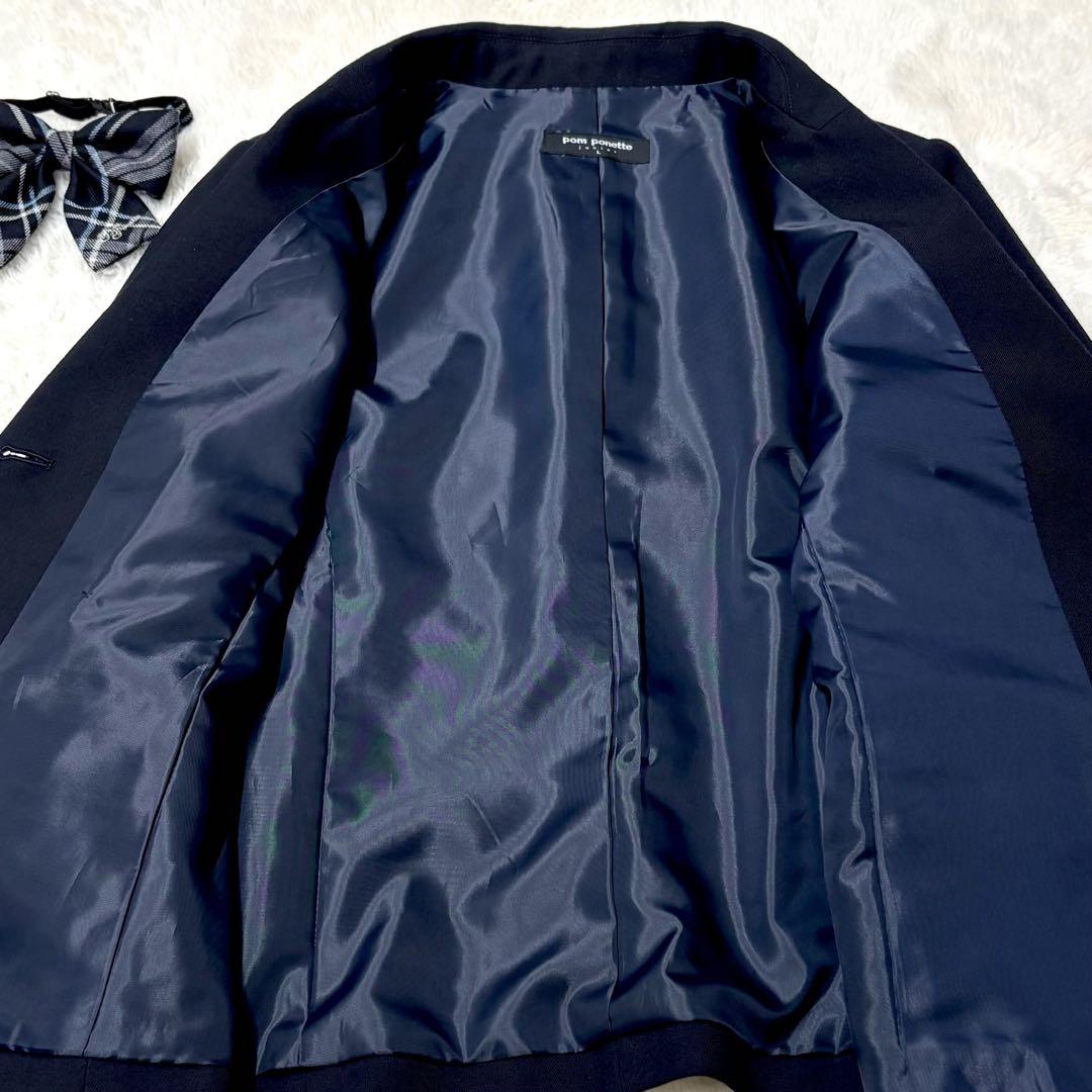 美品✨ポンポネット ジュニア フォーマル スーツ　チェック スカート 160