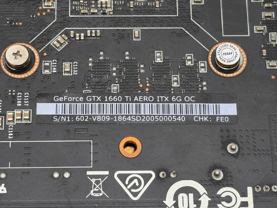 MSI AERO GeForce GTX 1660 Ti グラフィックボード